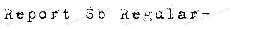 Report Sb Regular字体转换 Report Sb Regular字体转换